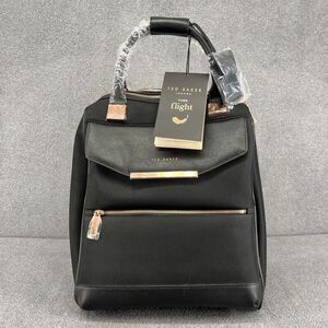Ted Baker London Wheeled Business Case Black 28L Carry On Laptop Bag Rose Gold
